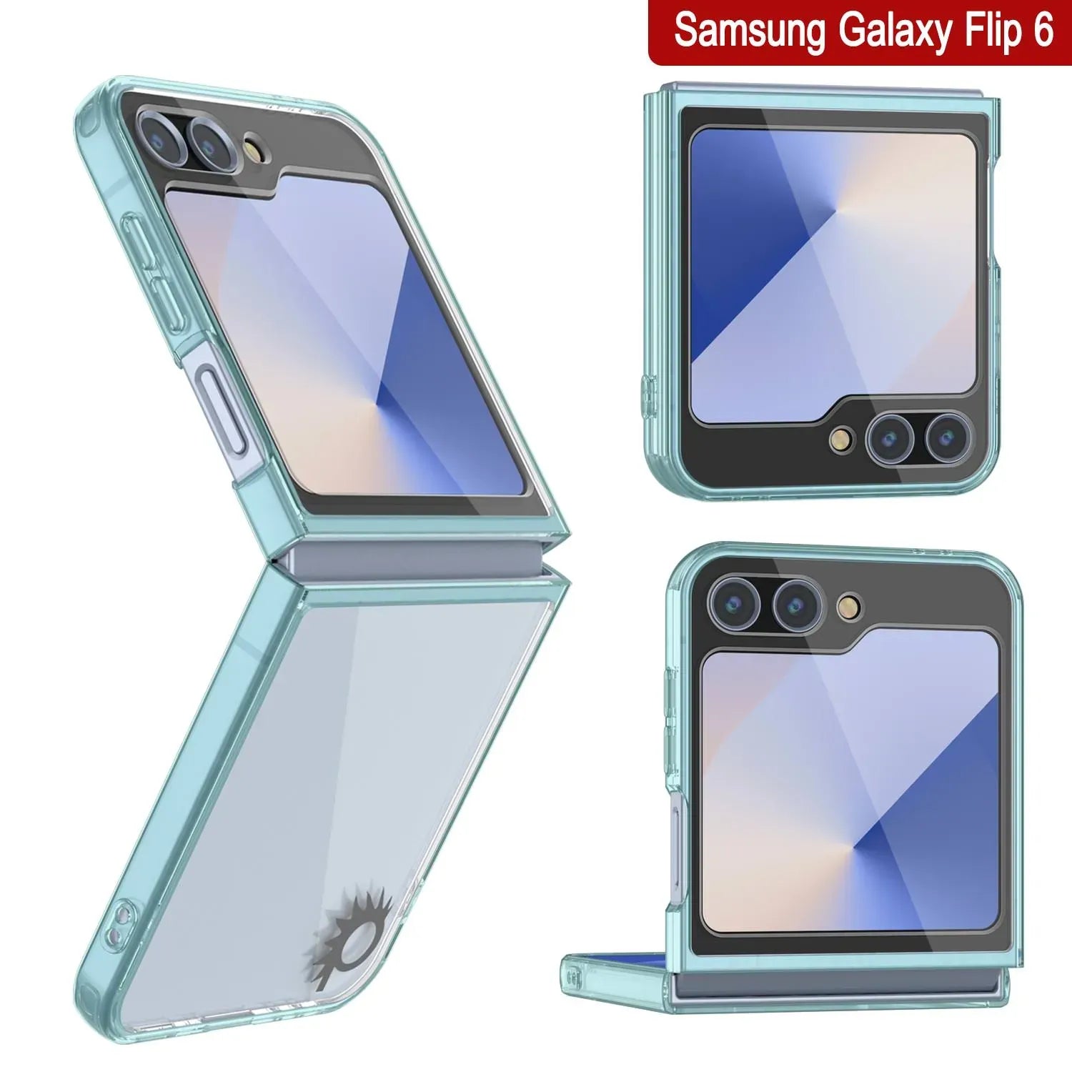 Galaxy Z Flip6 Case [Clear Acrylic Series] [Non-Slip] For Galaxy Z Flip6 [Teal]