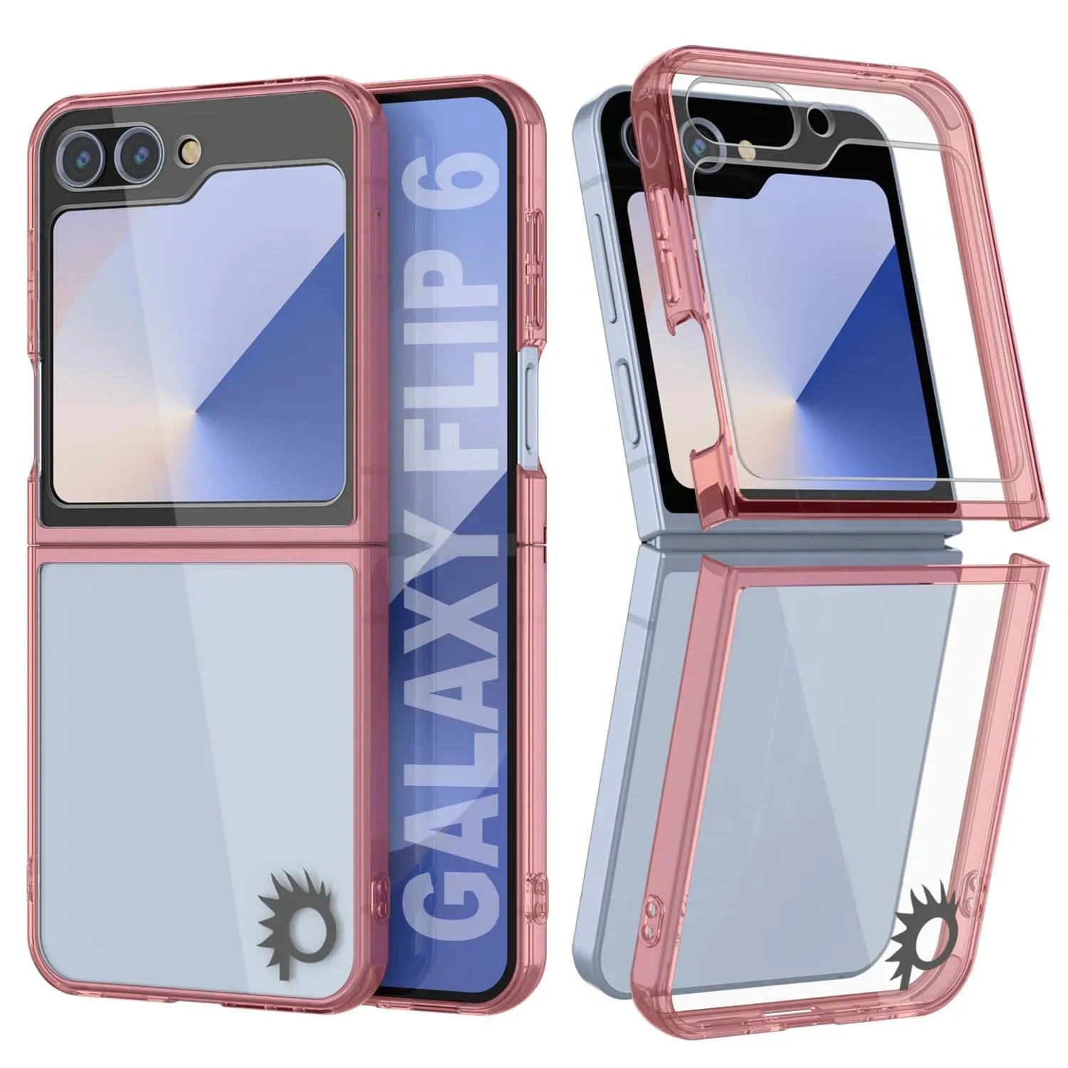 Galaxy Z Flip6 Case [Clear Acrylic Series] [Non-Slip] For Galaxy Z Flip6 [Red]