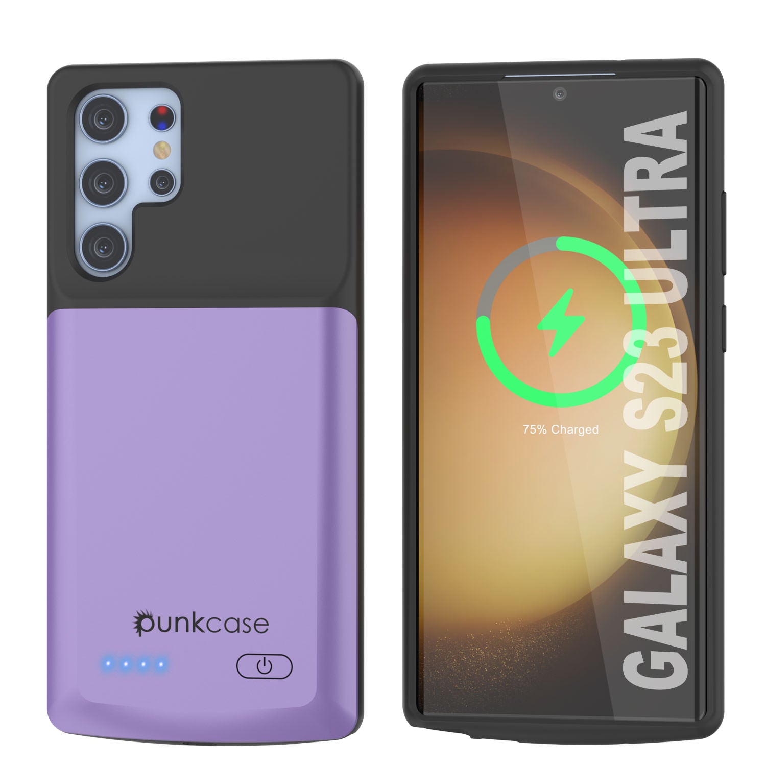 PunkJuice S24 Ultra Battery Case Purple - Portable Charging Power Juice Bank with 4500mAh