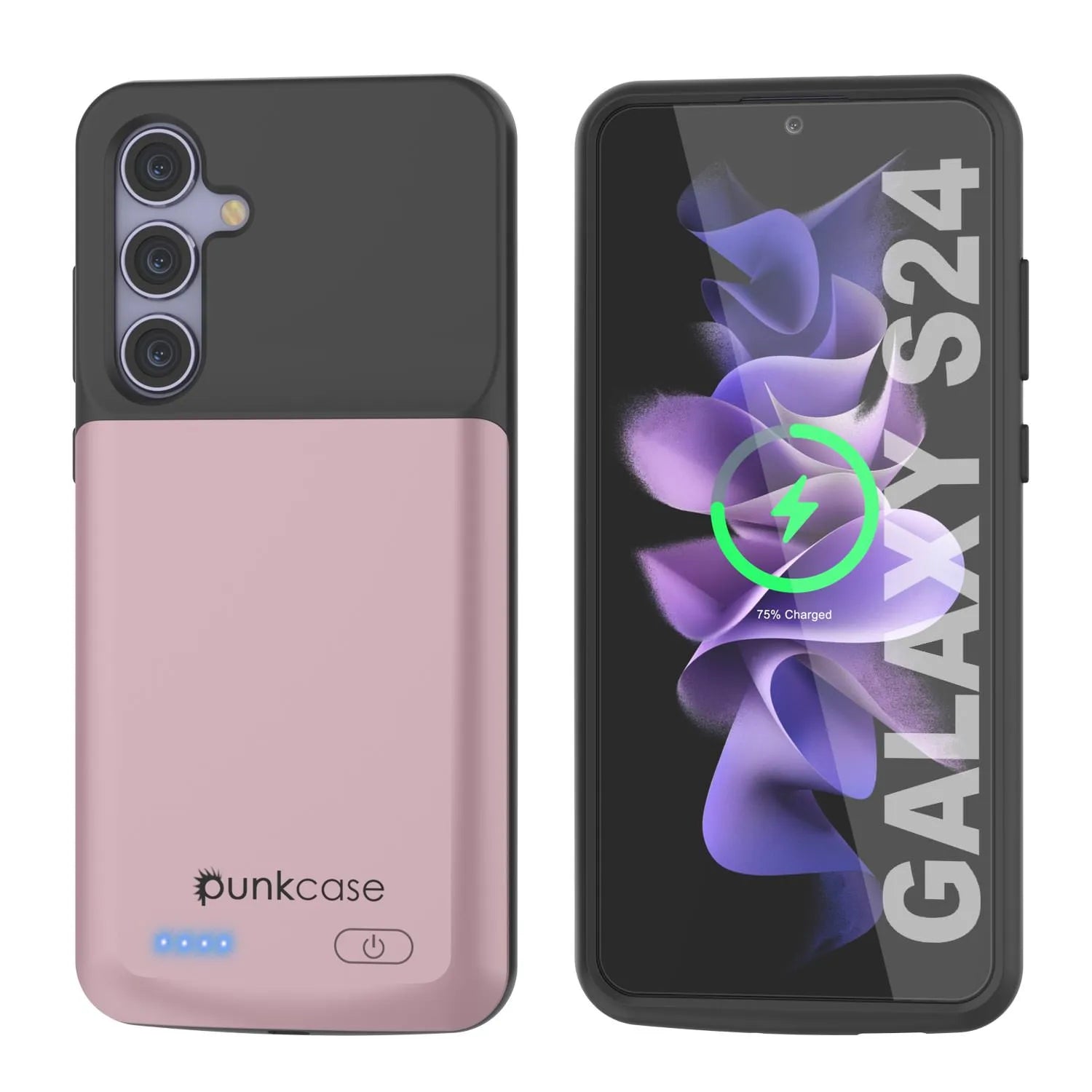 PunkJuice S24 Battery Case Rose-Gold - Portable Charging Power Juice Bank with 4500mAh