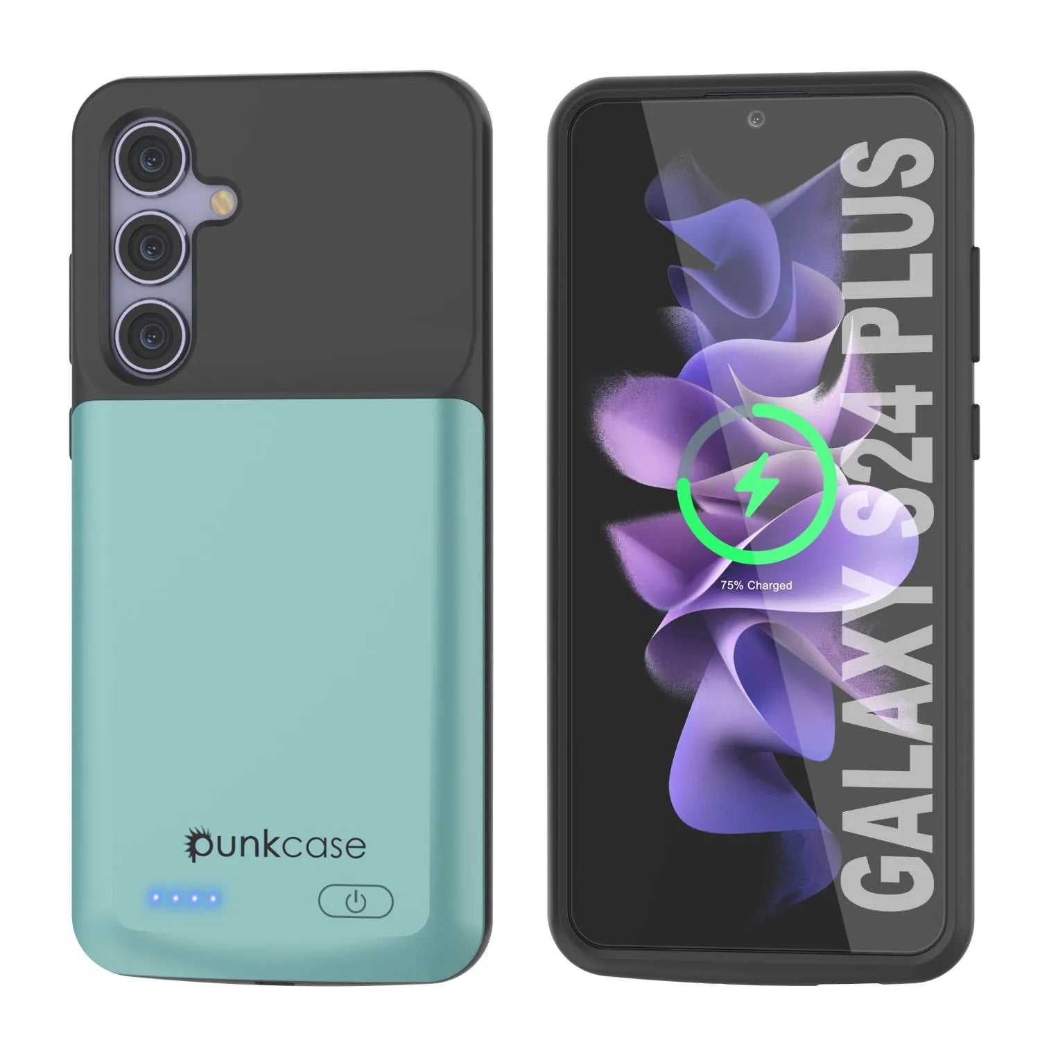 PunkJuice S24+ Plus Battery Case Teal - Portable Charging Power Juice Bank with 5000mAh