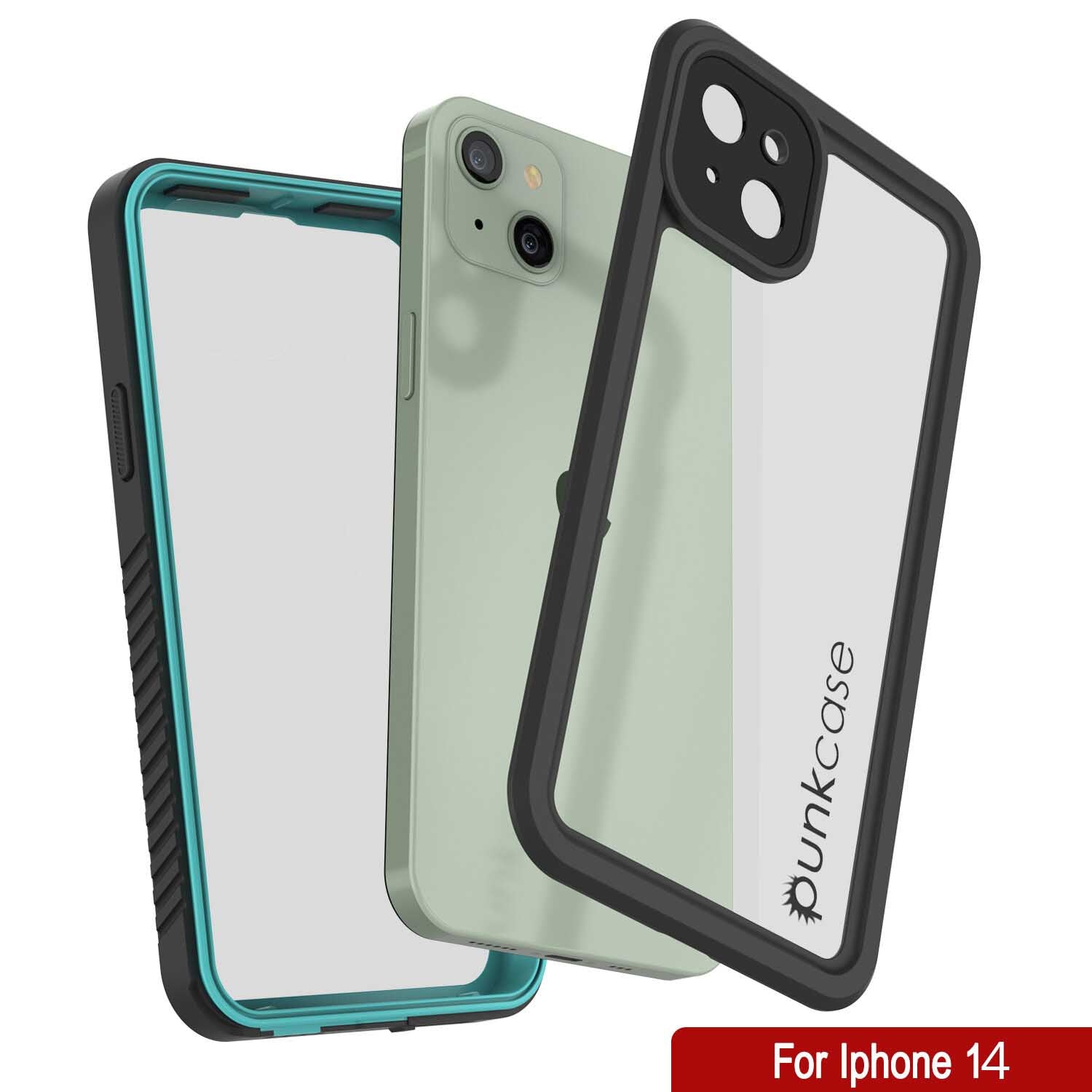 iPhone 14  Waterproof Case, Punkcase [Extreme Series] Armor Cover W/ Built In Screen Protector [Teal]