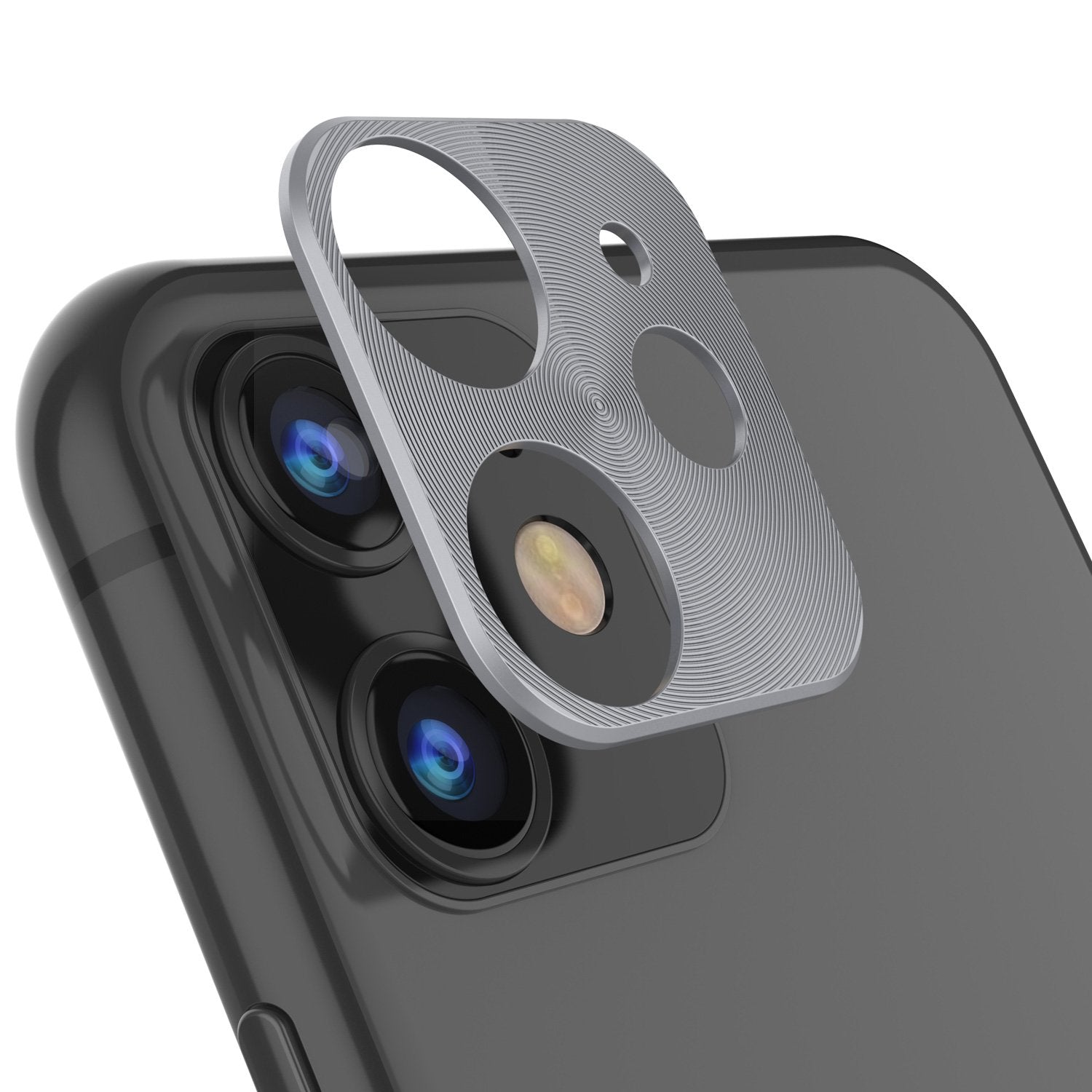 Punkcase iPhone 11 Camera Protector Ring [Silver]