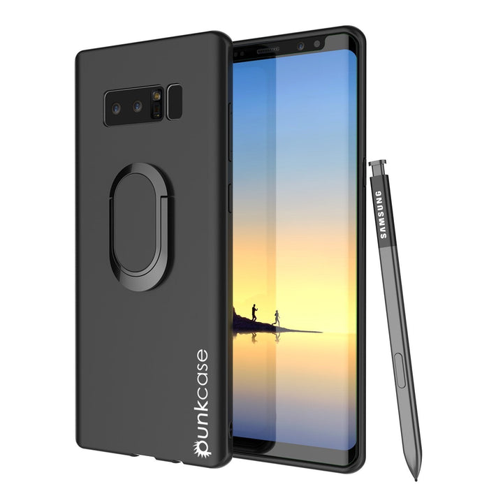 Galaxy Note 8 Case, Punkcase Magnetix Protective TPU Cover W/ Kickstand, Screen Protector [Black] (Color in image: black)
