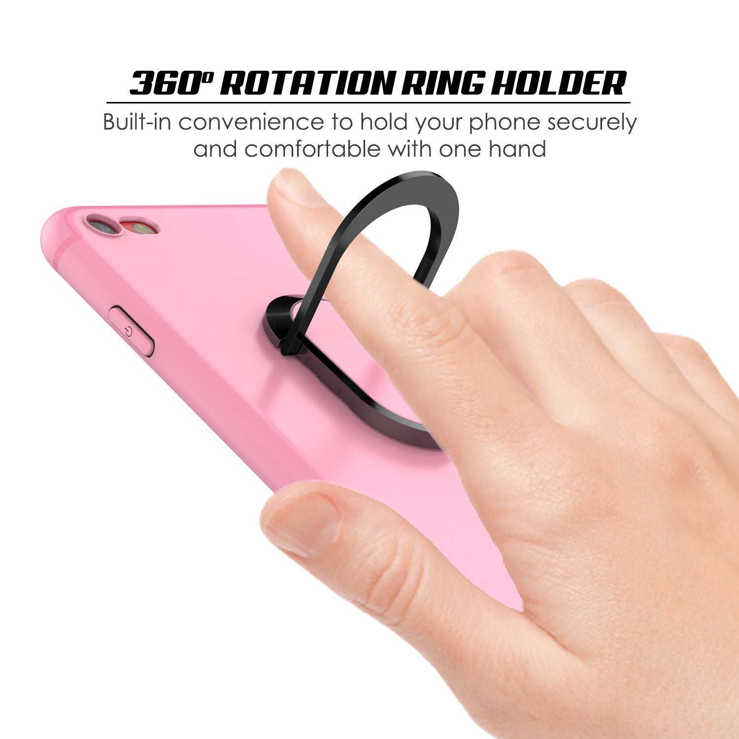 iPhone 8 Case, Punkcase Magnetix Protective TPU Cover W/ Kickstand, Tempered Glass Screen Protector [pink] (Color in image: red)