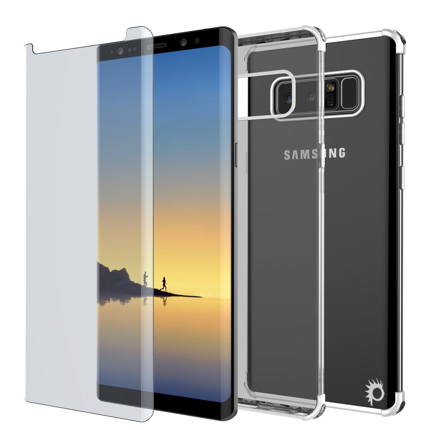 Galaxy Note 8 Anti-shockproof & Screen Protective Slim Case [Silver]