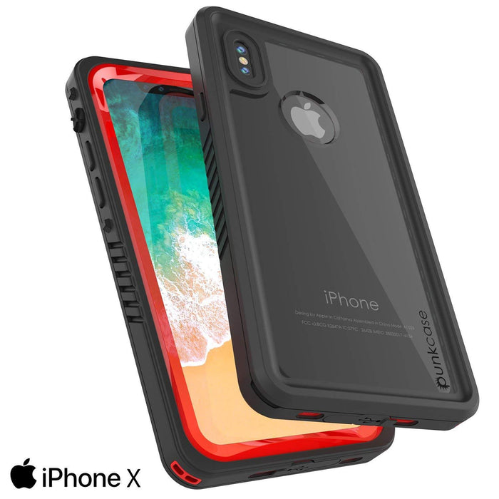 iPhone XS Max Waterproof Case, Punkcase [Extreme Series] Armor Cover W/ Built In Screen Protector [Clear] (Color in image: Light Green)