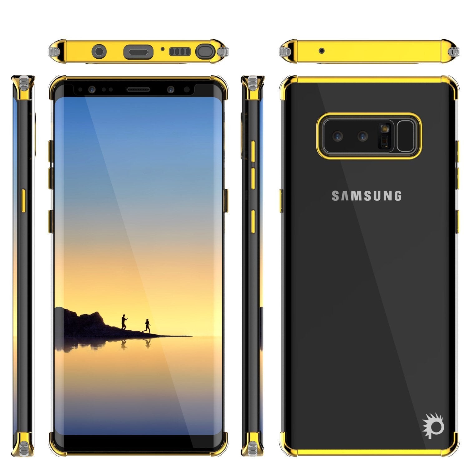 Galaxy Note 8 Anti-shockproof & Screen Protective Slim Case [Gold]