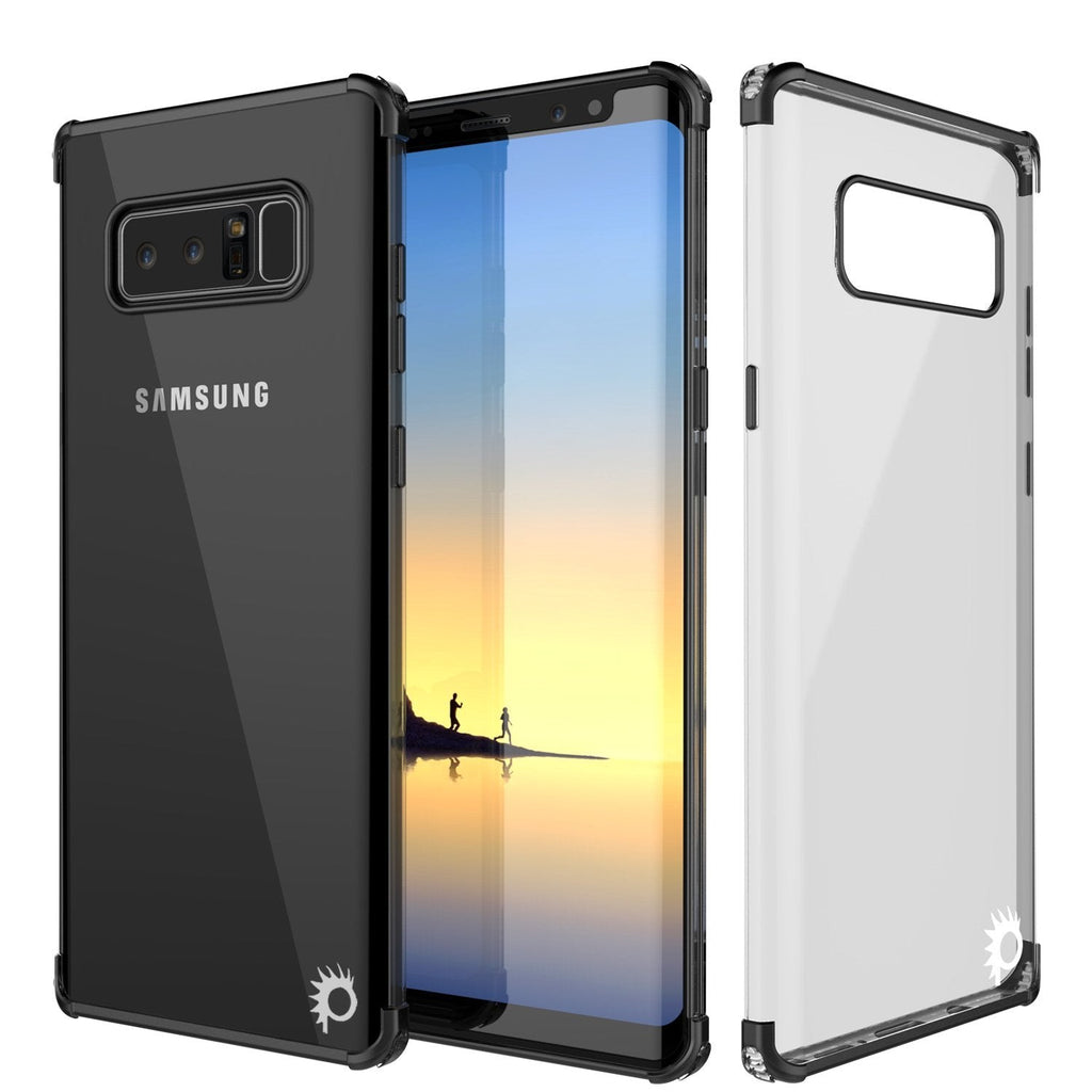 Note 8 Case, Punkcase [BLAZE SERIES] Protective Cover W/ PunkShield Screen Protector [Shockproof] [Slim Fit] for Samsung Galaxy Note 8 [Black] (Color in image: Black)