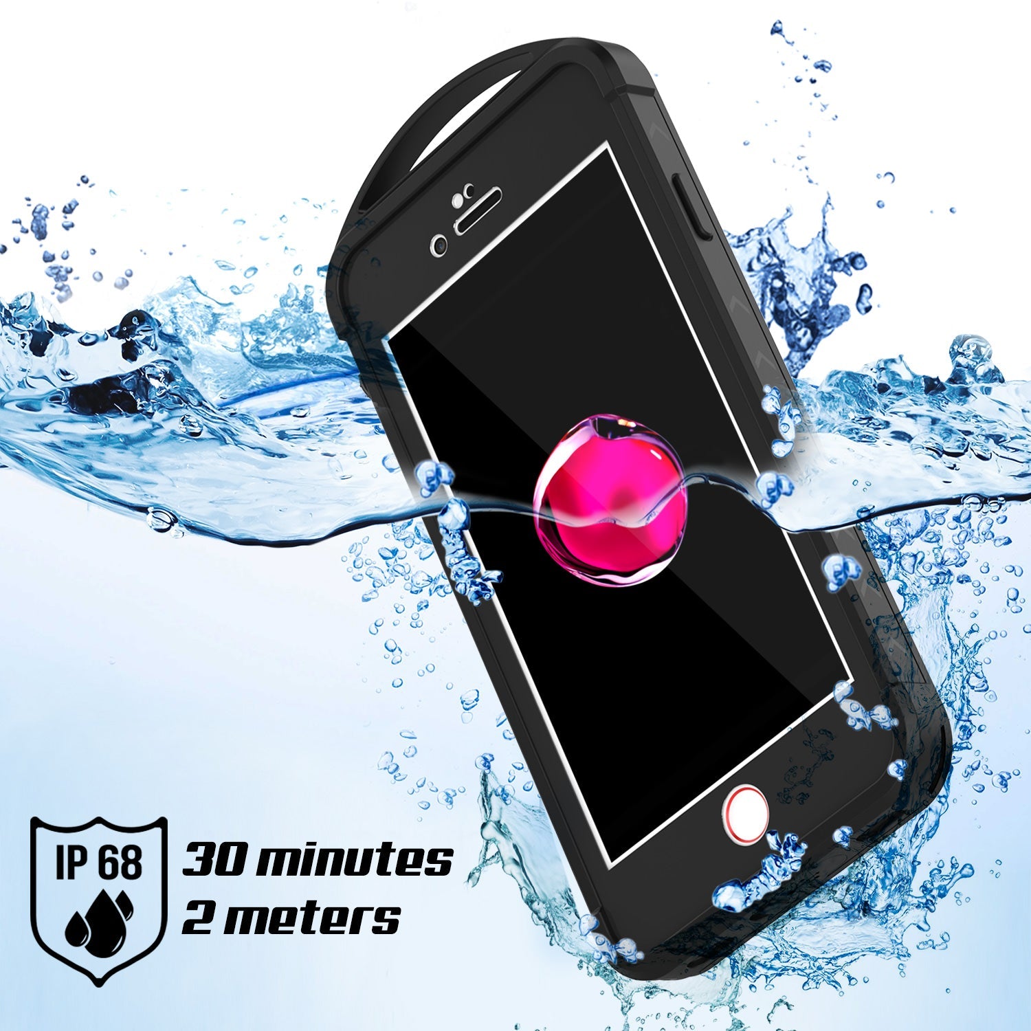 iPhone 7 Waterproof Case, Punkcase ALPINE Series, CLEAR | Heavy Duty Armor Cover (Color in image: white)