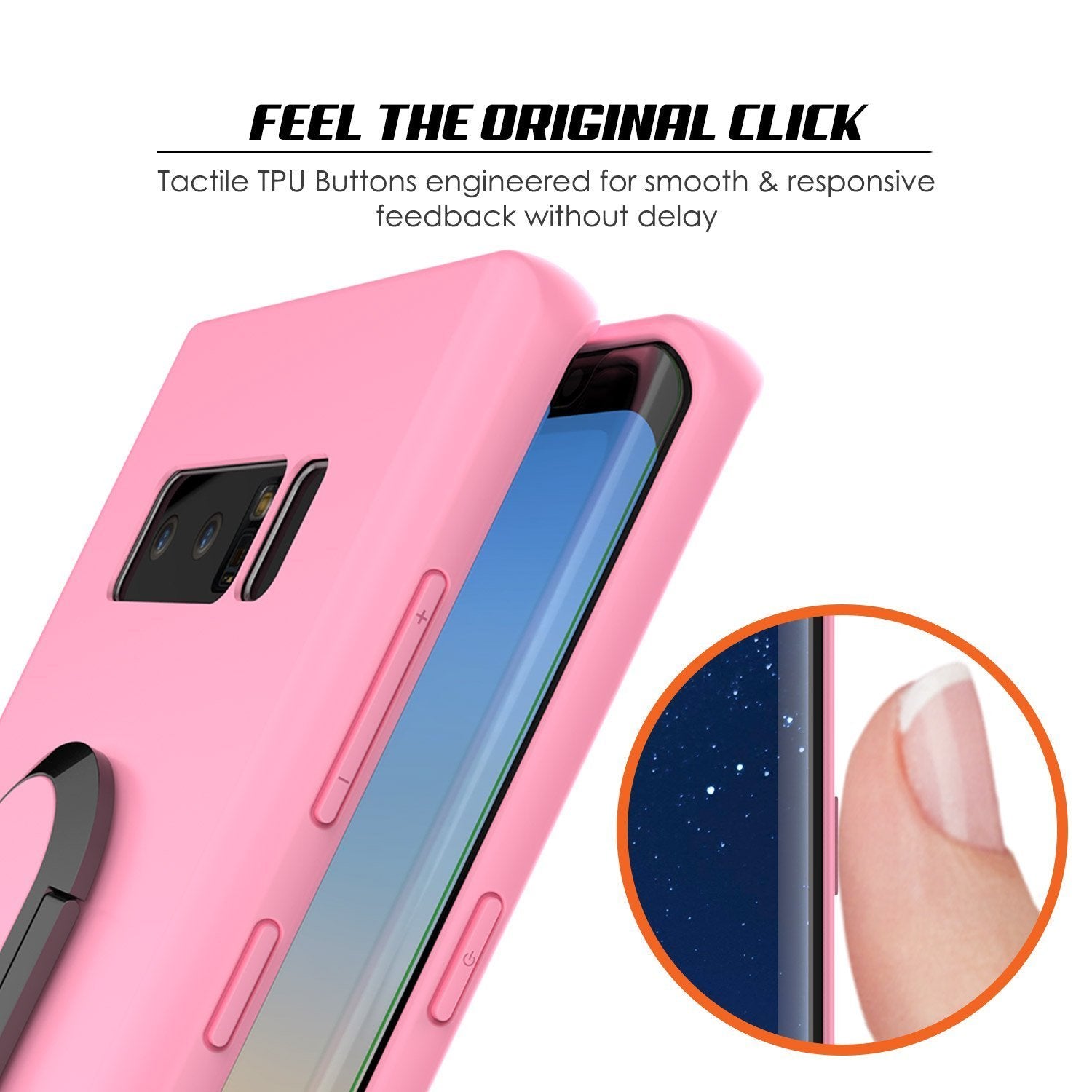 Galaxy Note 8 Case, Punkcase Magnetix Protective TPU Cover W/ Kickstand, Screen Protector [Pink] 