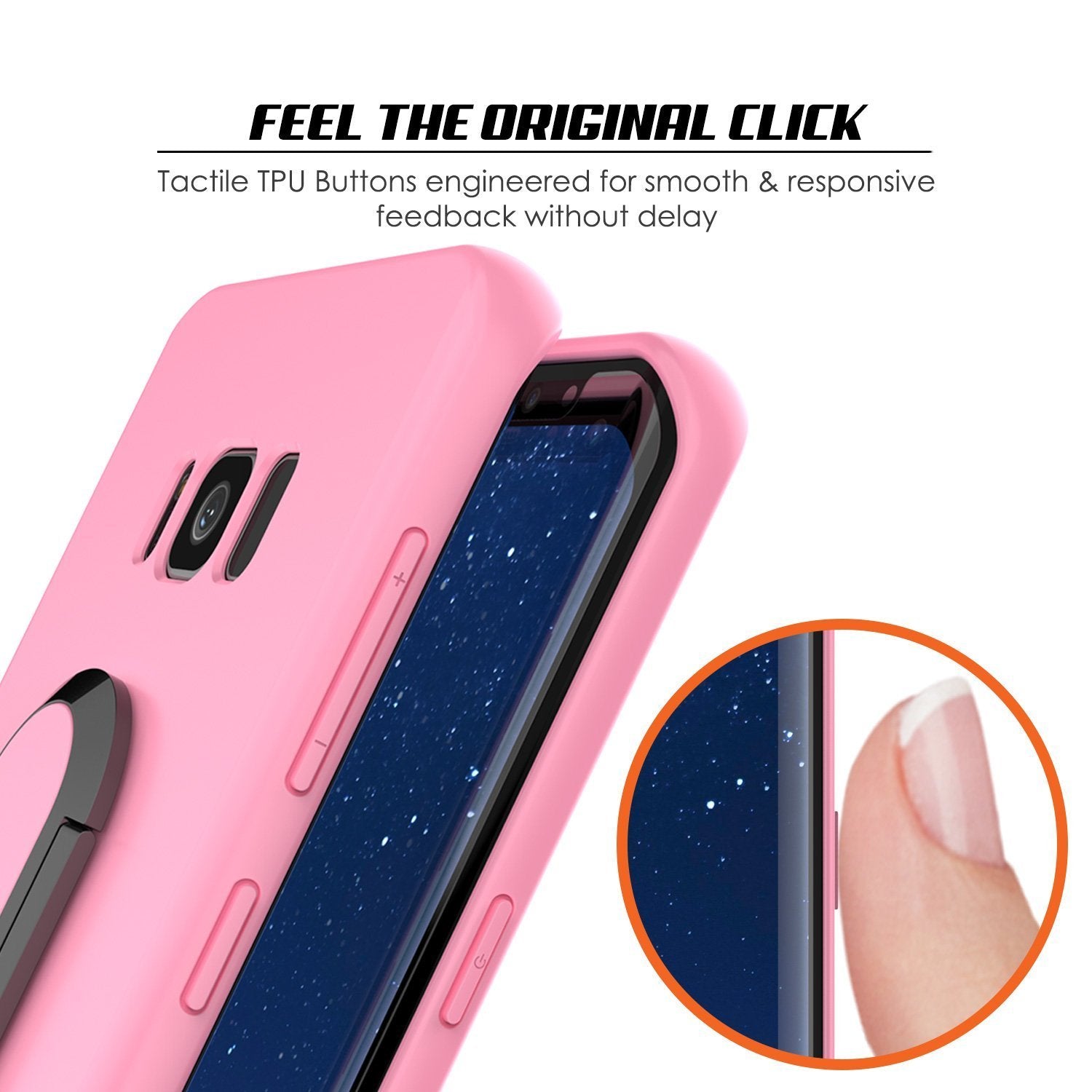 Galaxy S8 Case, Punkcase Magnetix Protective TPU Cover W/ Kickstand, Screen Protector [Pink] 