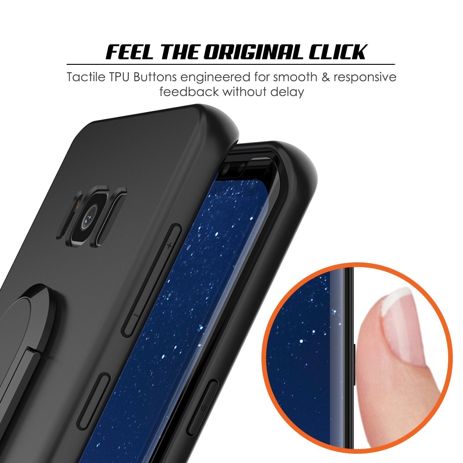 Galaxy S8 Case, Punkcase Magnetix Protective TPU Cover W/ Kickstand, Screen Protector [Black] 