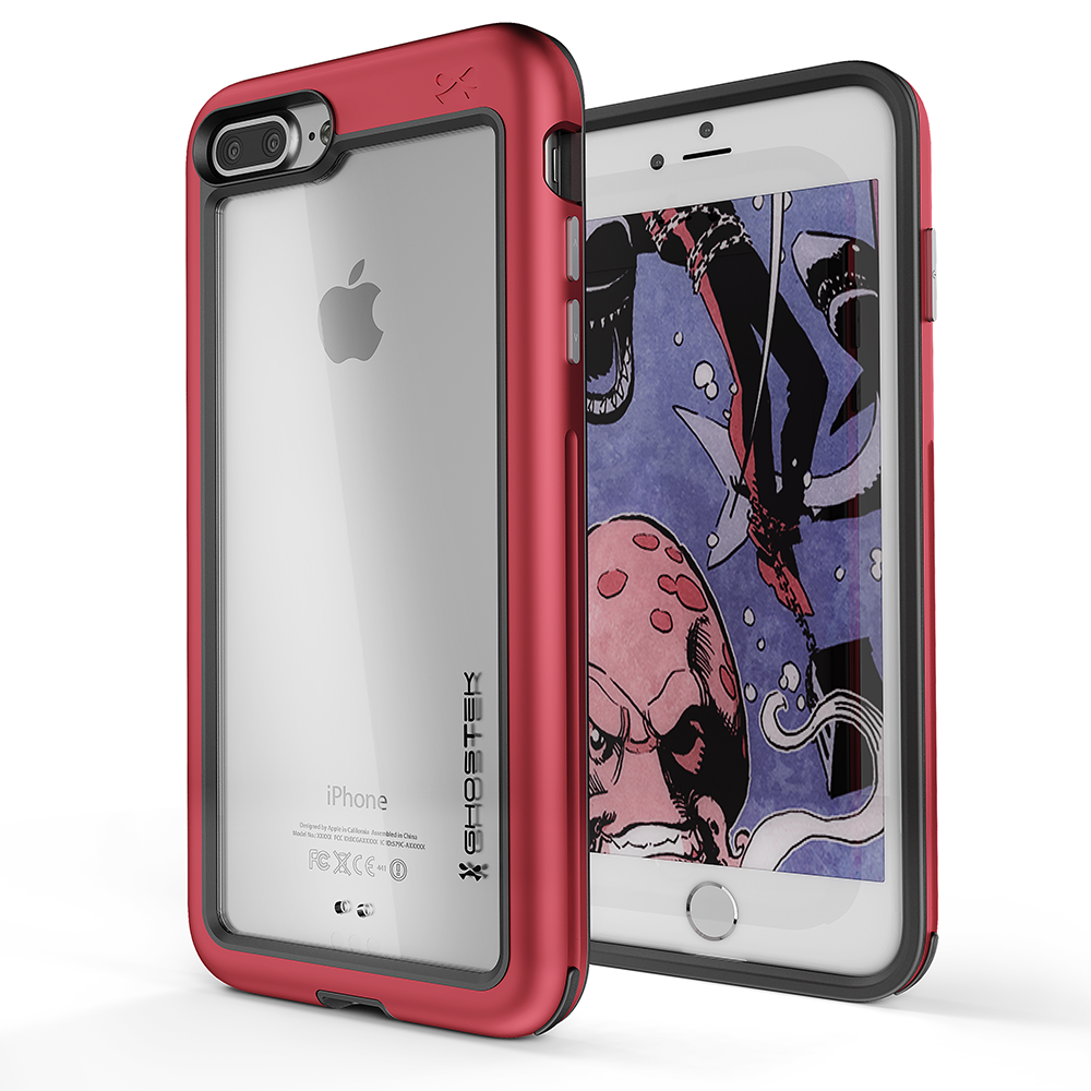 iPhone 8+ Plus Waterproof Case, Ghostek® Atomic Series | Shockproof | Dirt-proof | Snow-proof | Ultra Fit | [RED]