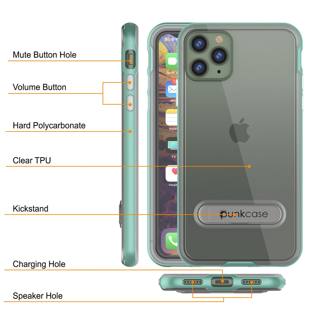 iPhone 11 Pro Max Case, PUNKcase [LUCID 3.0 Series] [Slim Fit] Armor Cover w/ Integrated Screen Protector [Teal] (Color in image: Blue)