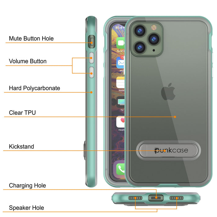 iPhone 11 Pro Max Case, PUNKcase [LUCID 3.0 Series] [Slim Fit] Armor Cover w/ Integrated Screen Protector [Teal] (Color in image: Blue)