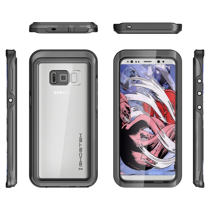 Galaxy S8 Waterproof Case, Ghostek Atomic 3 Series |Shockproof | Dirt-proof | Snow-proof | Aluminum Frame |(Black) (Color in image: Gold)
