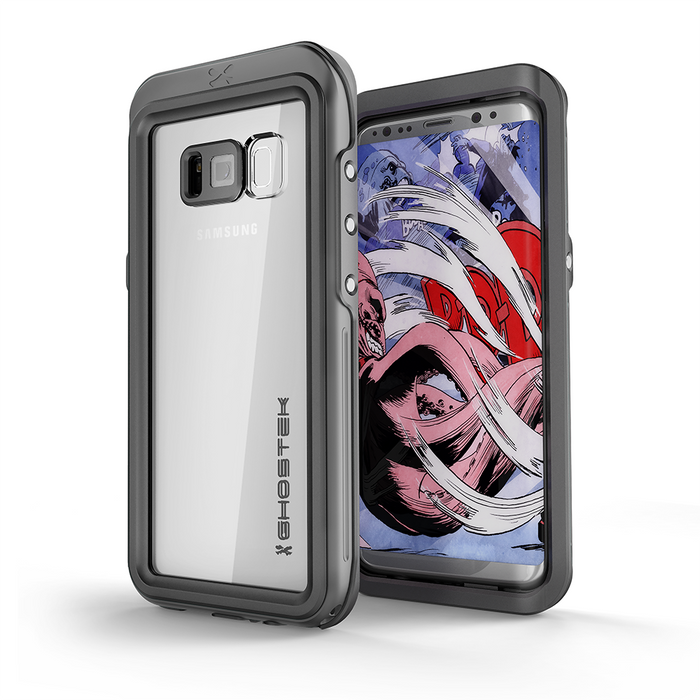 Galaxy S8 Waterproof Case, Ghostek Atomic 3 Series |Shockproof | Dirt-proof | Snow-proof | Aluminum Frame |(Black) (Color in image: Black)