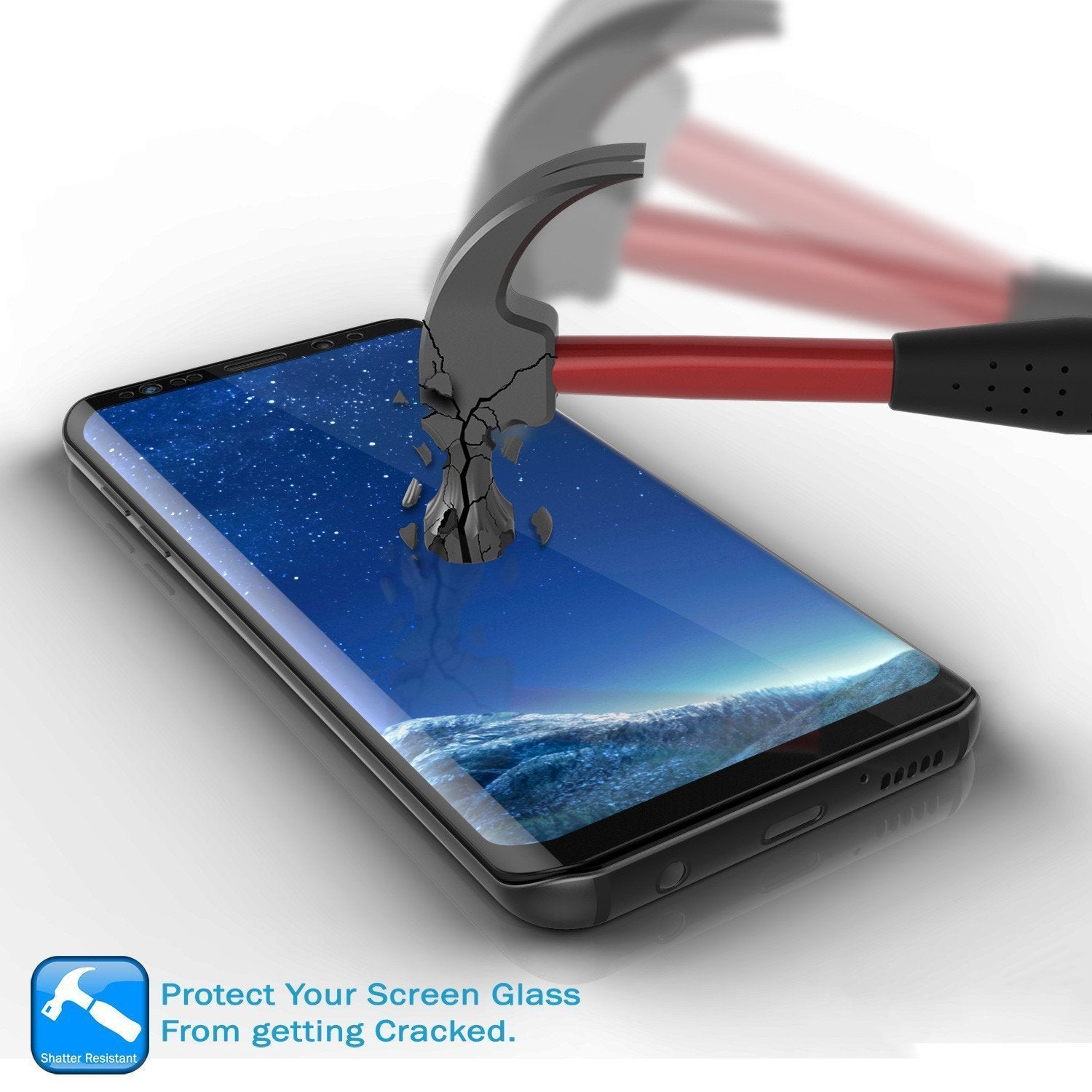 Galaxy S21+ Plus Black Punkcase Glass SHIELD Tempered Glass Screen Protector 0.33mm Thick 9H Glass