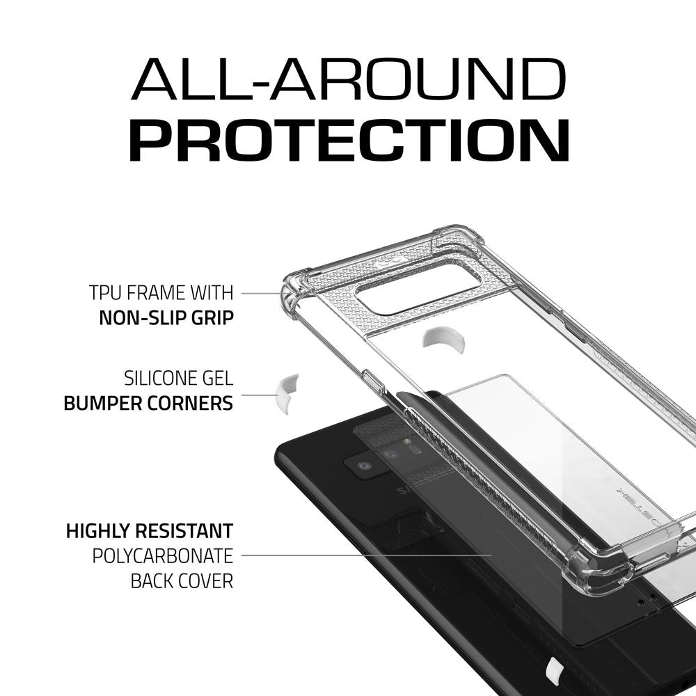 Galaxy Note 8 Case, Ghostek Covert 2 Series for Galaxy Note 8 Protective Case  [WHITE] (Color in image: Black)