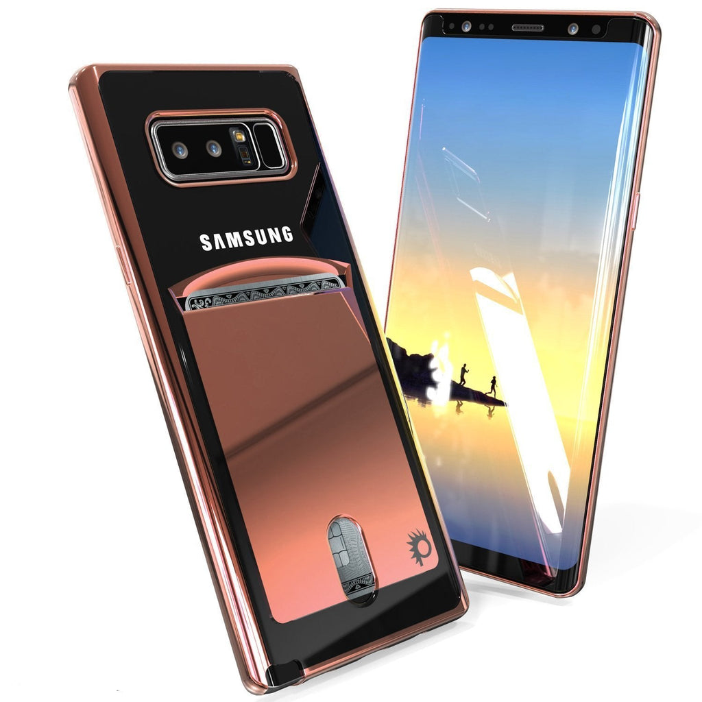 Galaxy Note 8 Case, PUNKCASE® LUCID Rose Gold Series | Card Slot | SHIELD Screen Protector (Color in image: Gold)