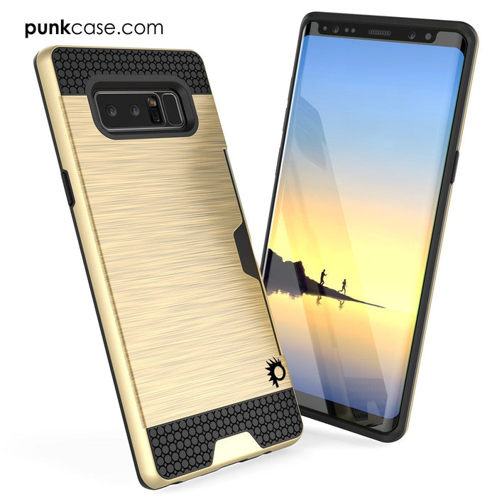 Galaxy Note 8 Case, PUNKcase [SLOT Series] Slim Fit  Samsung Note 8 [Gold] (Color in image: Rose)