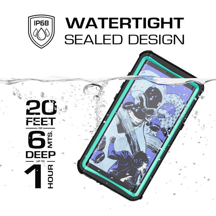 Galaxy Note 8, Ghostek Nautical Galaxy Note 8 Case Military Grade Armor Waterproof Cover | Teal 