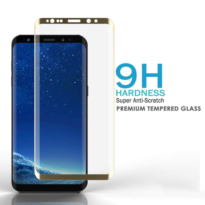 Galaxy S10+ Plus Gold Punkcase Glass SHIELD Tempered Glass Screen Protector 0.33mm Thick 9H Glass
