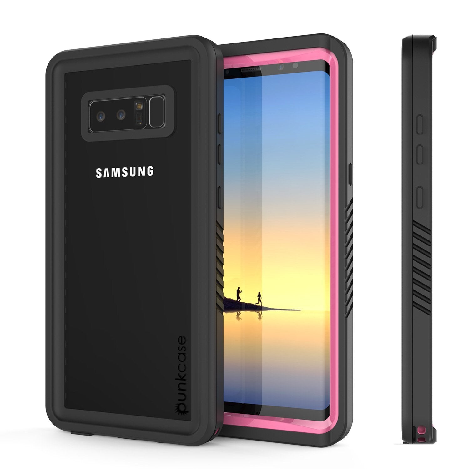 Galaxy Note 8 Waterproof Case, Punkcase [Extreme Series] [Slim Fit] [IP68 Certified] [Shockproof] [Snowproof] [Dirproof] Armor Cover W/ Built In Screen Protector for Samsung Galaxy Note 8 [Pink]