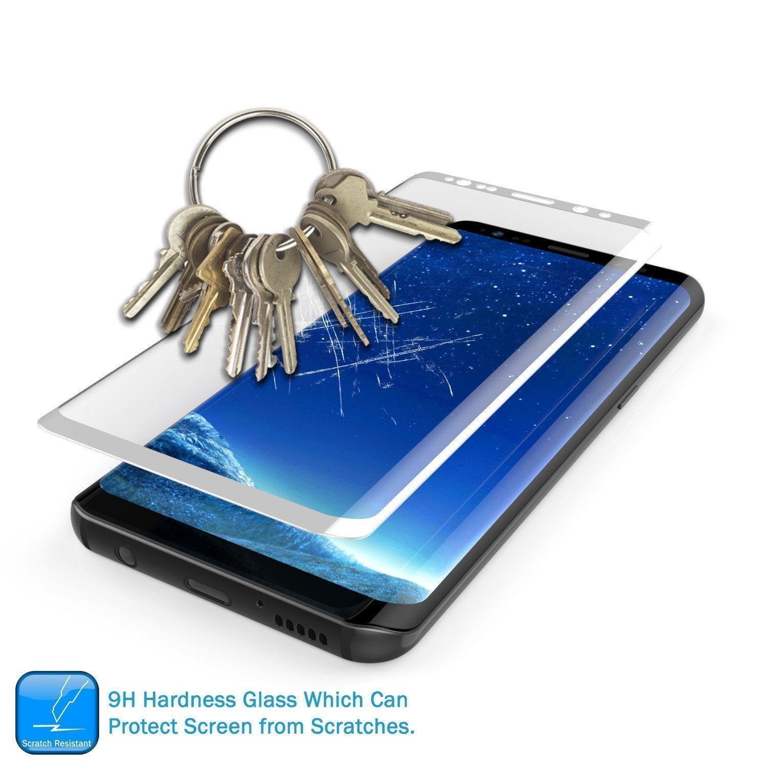 Galaxy S21+ Plus White Punkcase Glass SHIELD Tempered Glass Screen Protector 0.33mm Thick 9H Glass