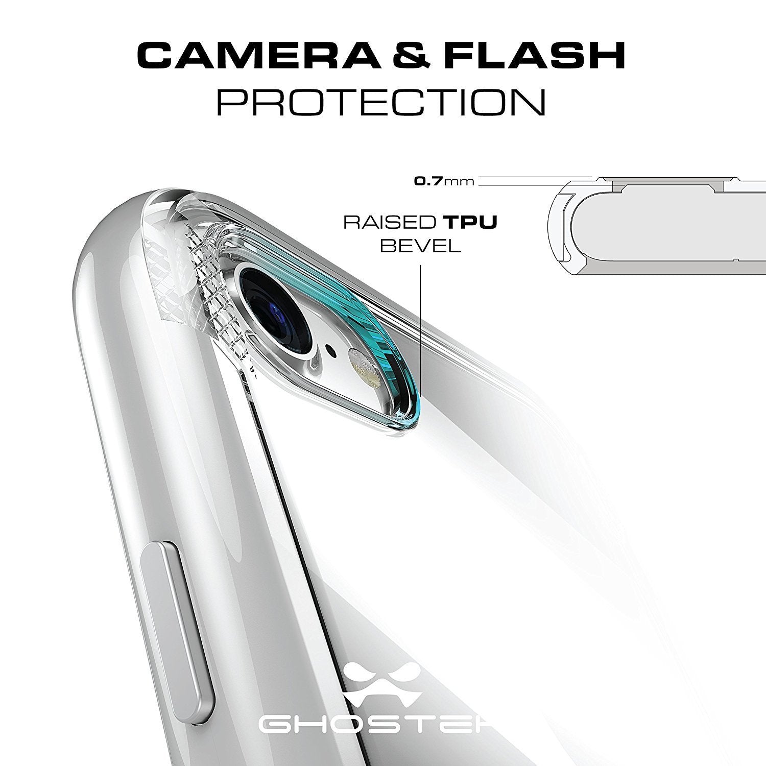 iPhone 8 Case, Ghostek Cloak 3 Series Case for iPhone 8 Case Clear Protective Case [TEAL] 