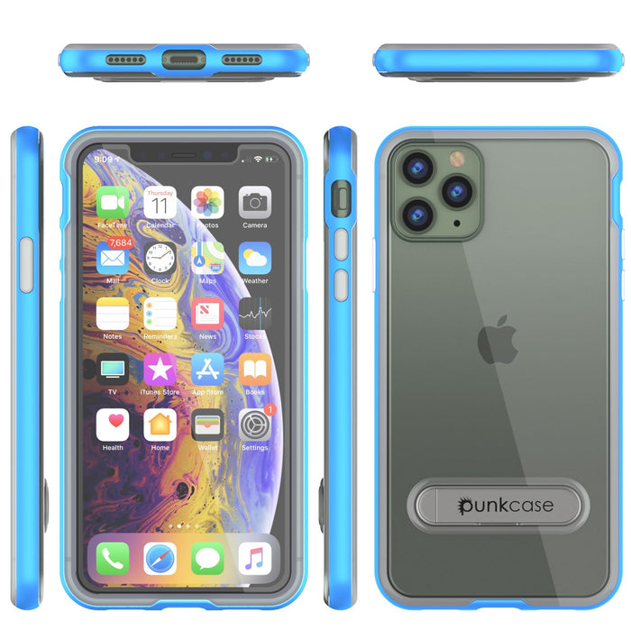 iPhone 11 Pro Max Case, PUNKcase [LUCID 3.0 Series] [Slim Fit] Armor Cover w/ Integrated Screen Protector [Blue] (Color in image: Black)
