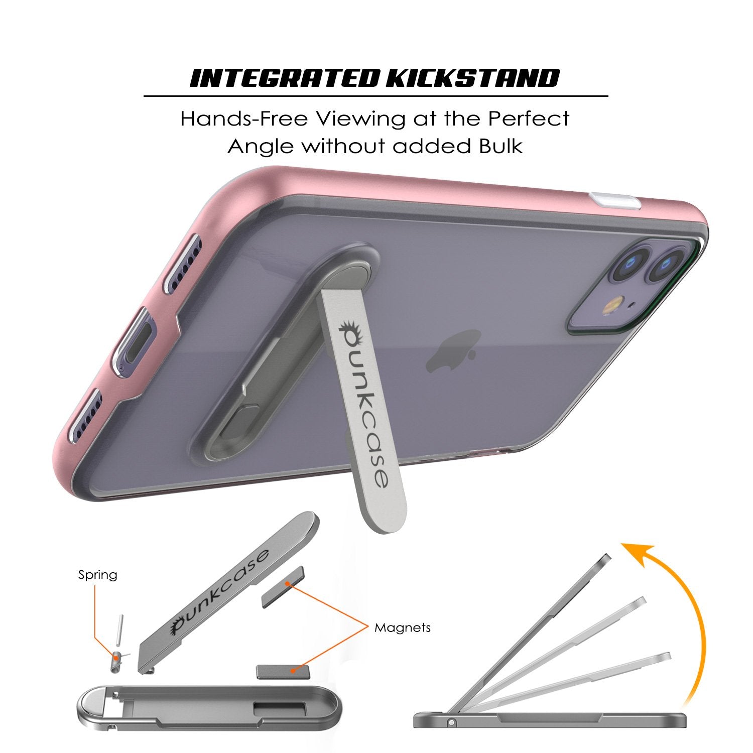 iPhone 12 Mini Case, PUNKcase [LUCID 3.0 Series] [Slim Fit] Protective Cover w/ Integrated Screen Protector [Rose Gold] (Color in image: Grey)