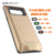 Galaxy Note 8 Battery Case, Punkcase 5000mAH Charger Case W/ Screen Protector | Integrated USB Port | IntelSwitch [Gold] 