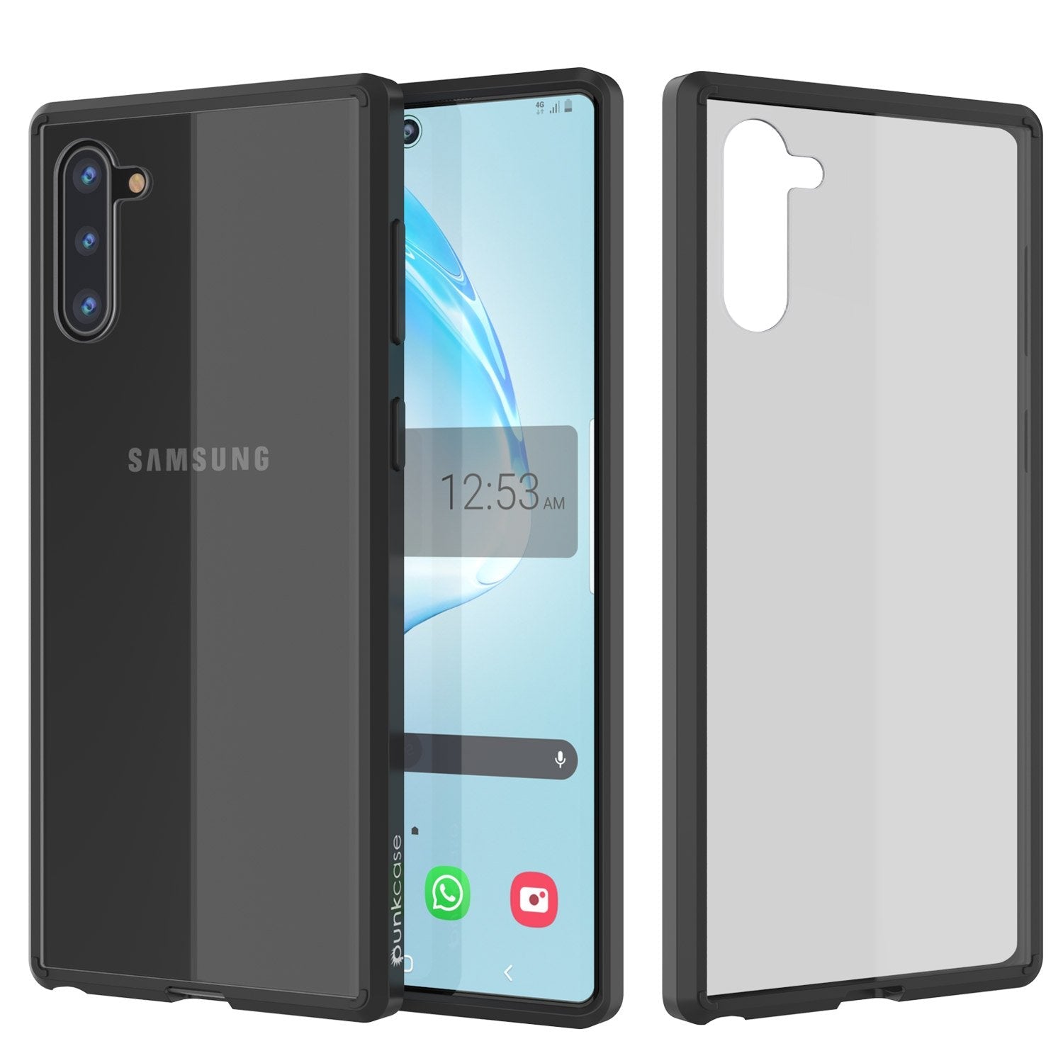 Galaxy Note 10 Punkcase Lucid-2.0 Series Slim Fit Armor Black Case Cover (Color in image: Black)