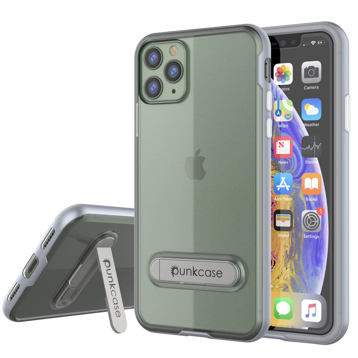 iPhone 11 Pro Case, PUNKcase [LUCID 3.0 Series] [Slim Fit] Armor Cover w/ Integrated Screen Protector [Silver] (Color in image: Silver)