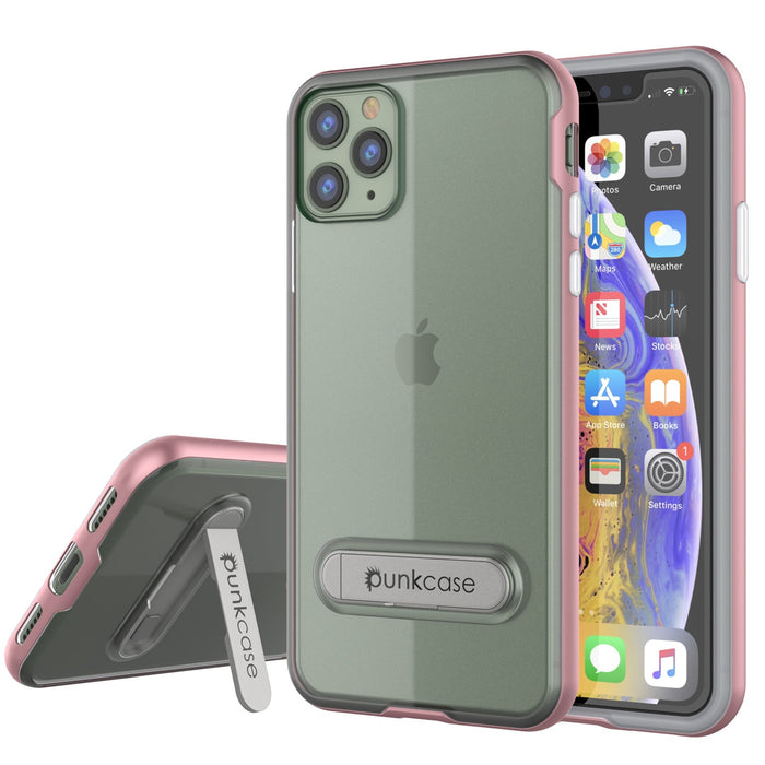iPhone 11 Pro Case, PUNKcase [LUCID 3.0 Series] [Slim Fit] Armor Cover w/ Integrated Screen Protector [Rose Gold] (Color in image: Rose Gold)