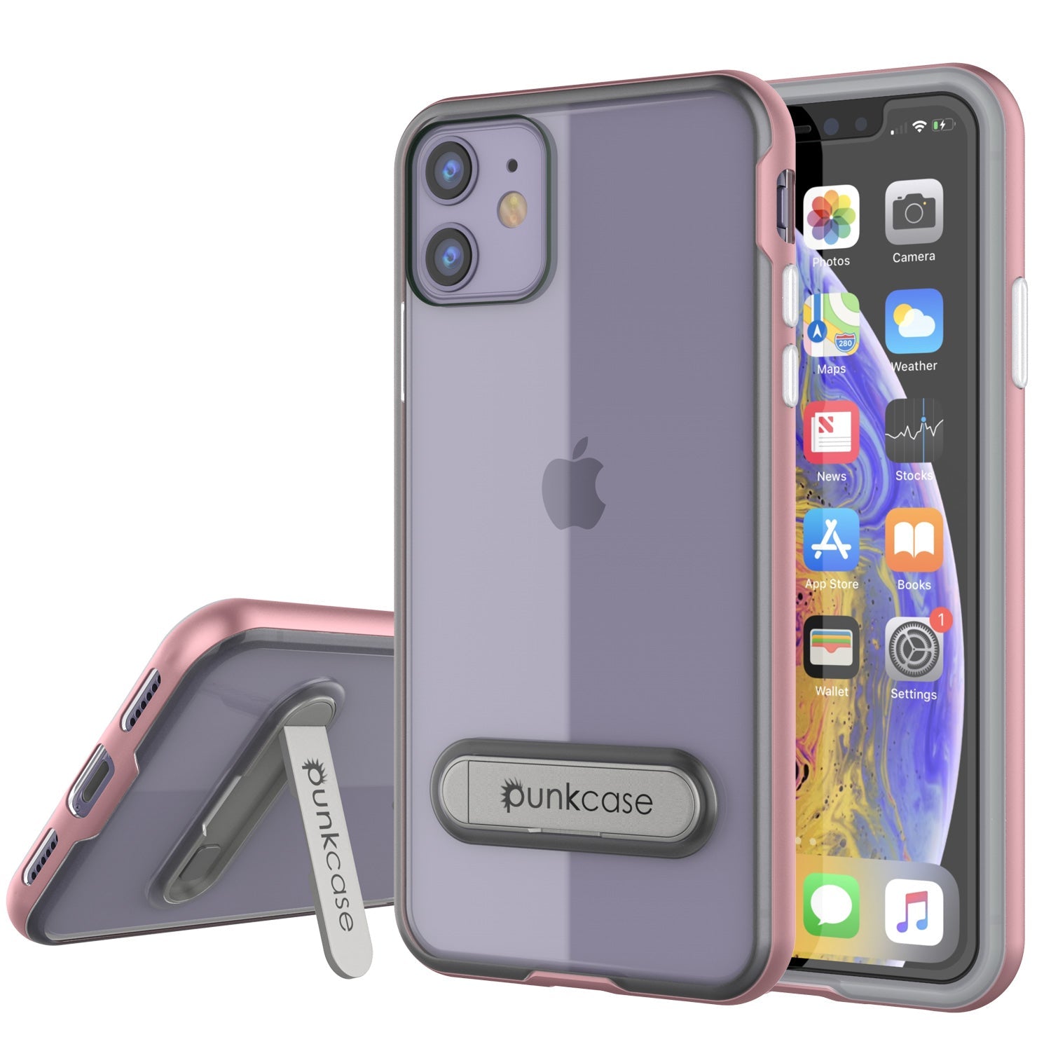 iPhone 11 Case, PUNKcase [LUCID 3.0 Series] [Slim Fit] Armor Cover w/ Integrated Screen Protector [Rose Gold]