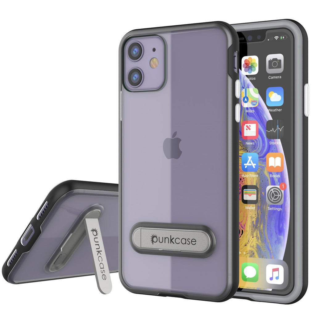 iPhone 11 Case, PUNKcase [LUCID 3.0 Series] [Slim Fit] Armor Cover w/ Integrated Screen Protector [Black] (Color in image: Black)