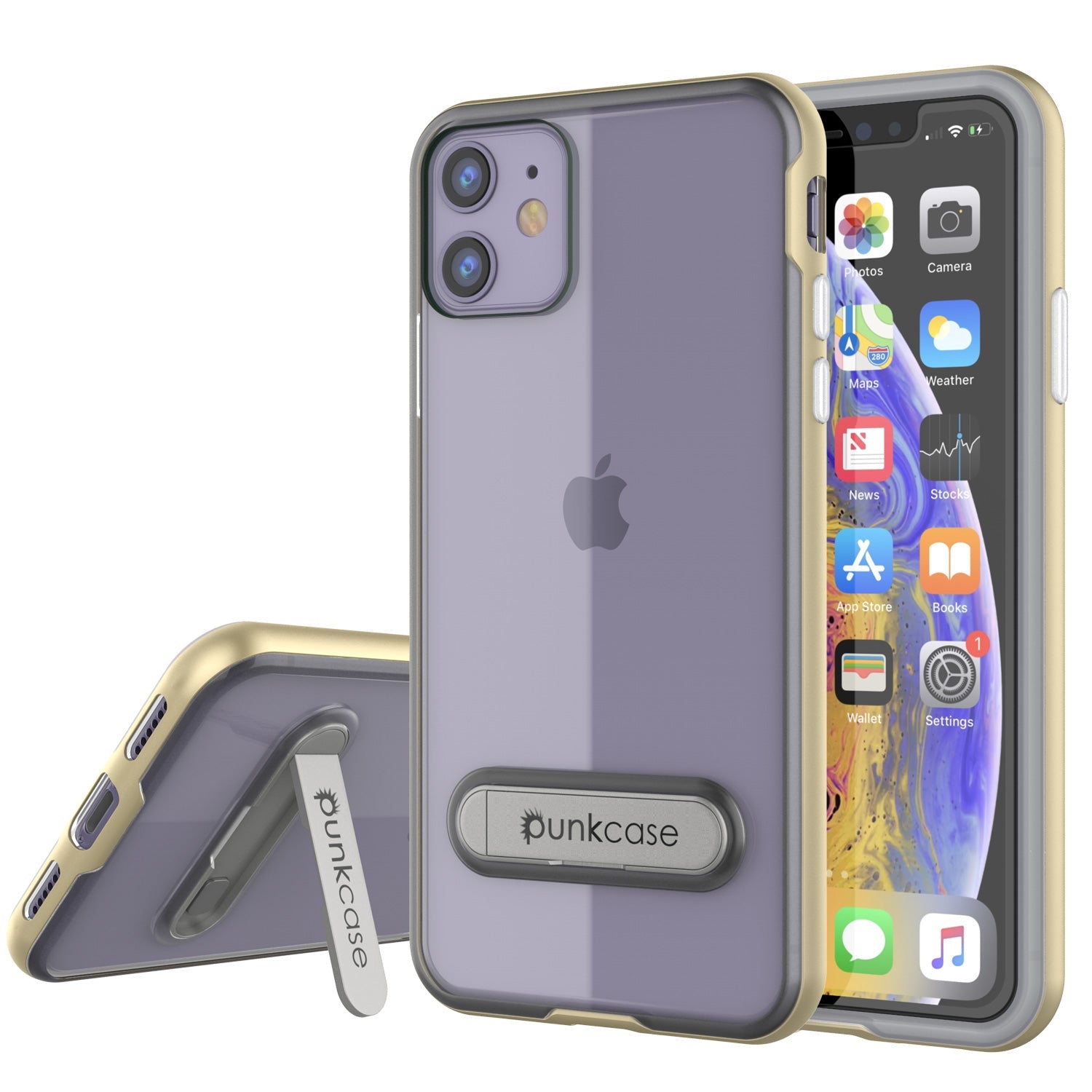 iPhone 11 Case, PUNKcase [LUCID 3.0 Series] [Slim Fit] Armor Cover w/ Integrated Screen Protector [Gold]