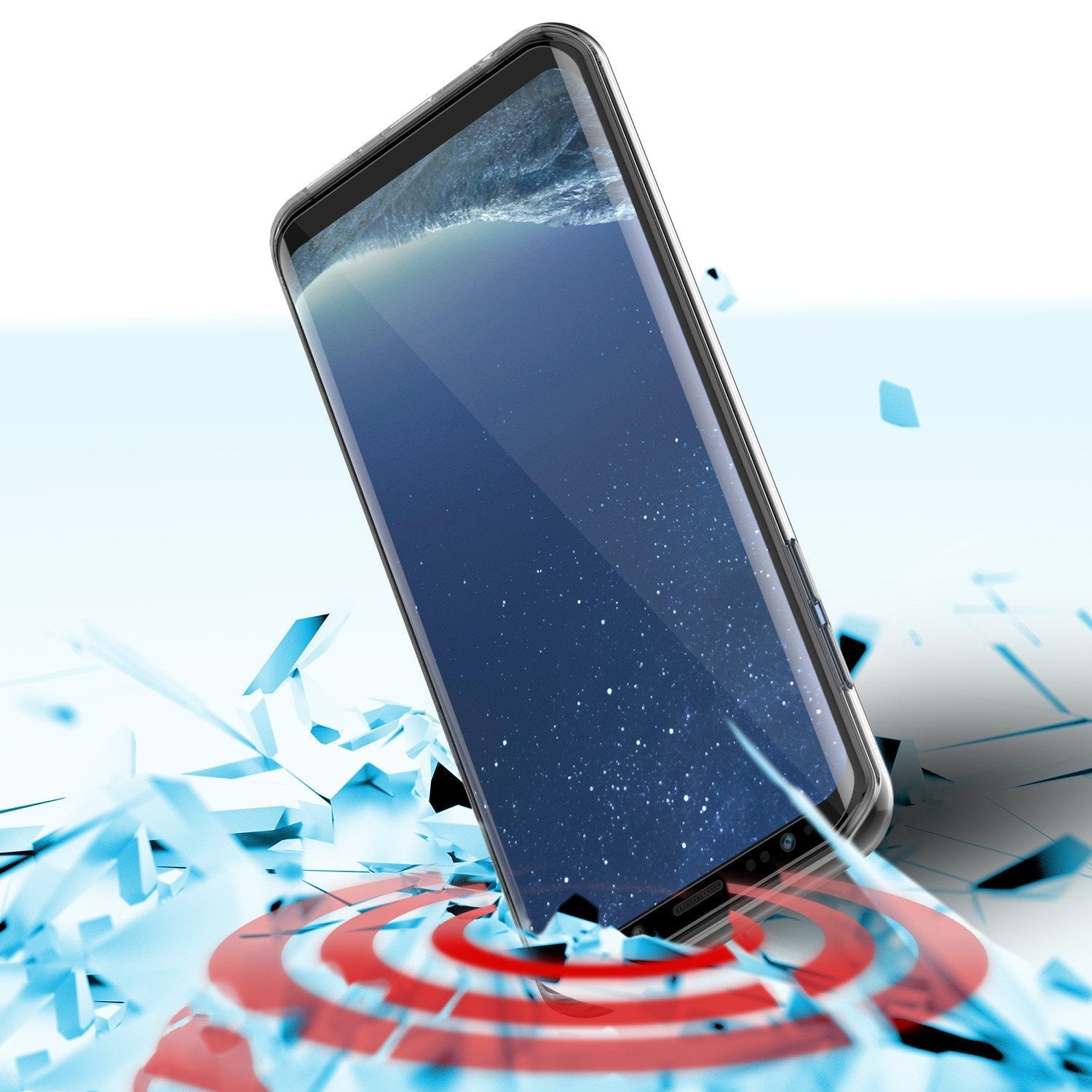 S8 Case Punkcase® LUCID 2.0 Crystal Black Series w/ PUNK SHIELD Screen Protector | Ultra Fit (Color in image: clear)