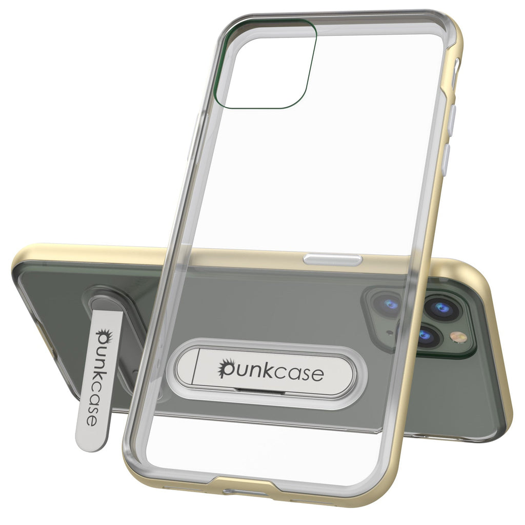 iPhone 11 Pro Max Case, PUNKcase [LUCID 3.0 Series] [Slim Fit] Armor Cover w/ Integrated Screen Protector [Gold] (Color in image: Silver)