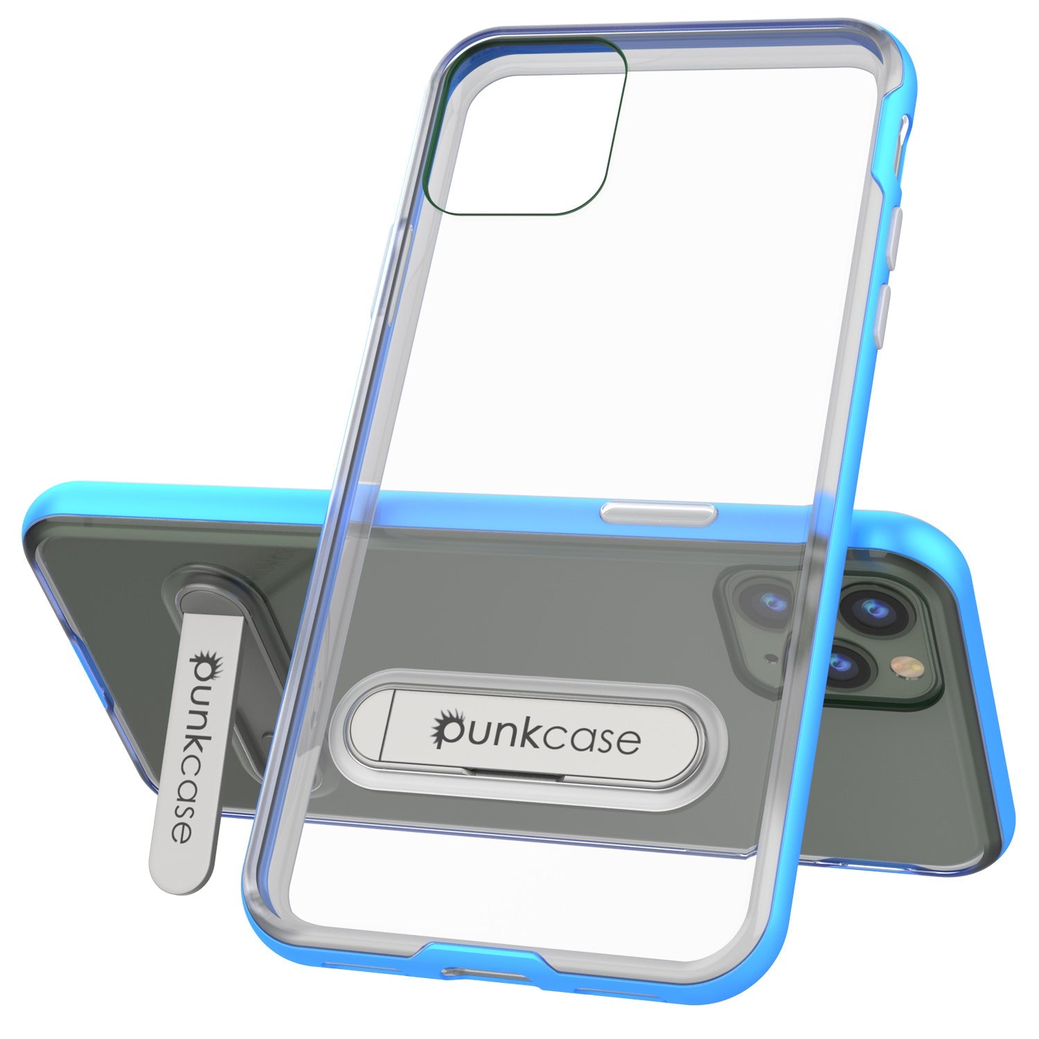 iPhone 11 Pro Case, PUNKcase [LUCID 3.0 Series] [Slim Fit] Armor Cover w/ Integrated Screen Protector [Blue] (Color in image: Silver)