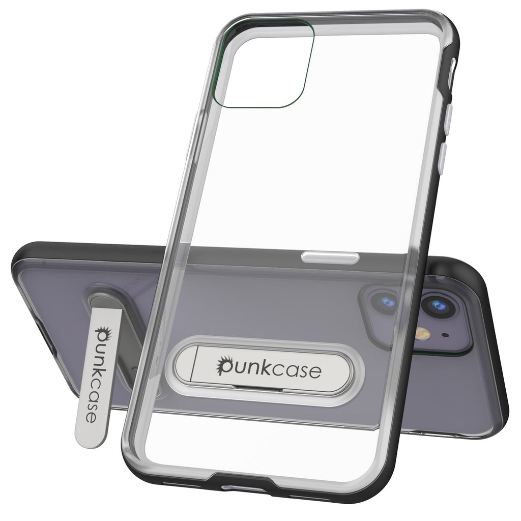 iPhone 11 Case, PUNKcase [LUCID 3.0 Series] [Slim Fit] Armor Cover w/ Integrated Screen Protector [Black] (Color in image: Silver)