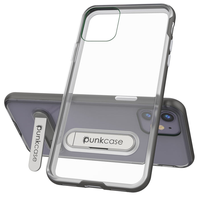 iPhone 11 Case, PUNKcase [LUCID 3.0 Series] [Slim Fit] Armor Cover w/ Integrated Screen Protector [Grey] (Color in image: Silver)