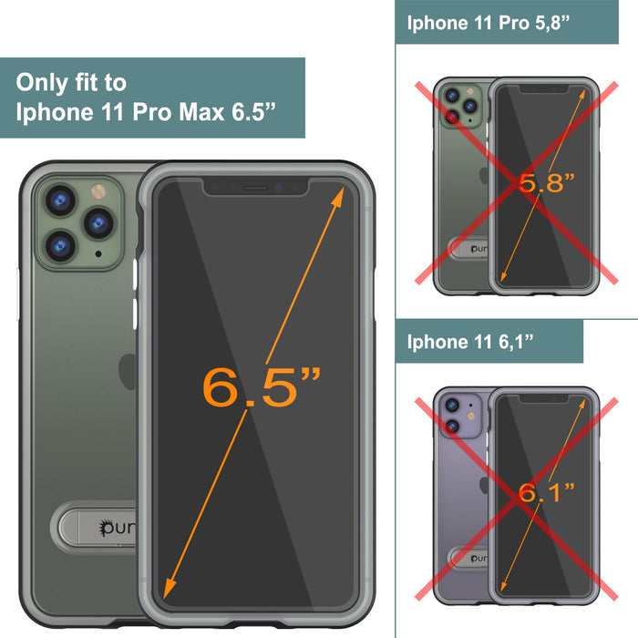 iPhone 11 Pro Max Case, PUNKcase [LUCID 3.0 Series] [Slim Fit] Armor Cover w/ Integrated Screen Protector [Black] (Color in image: Teal)
