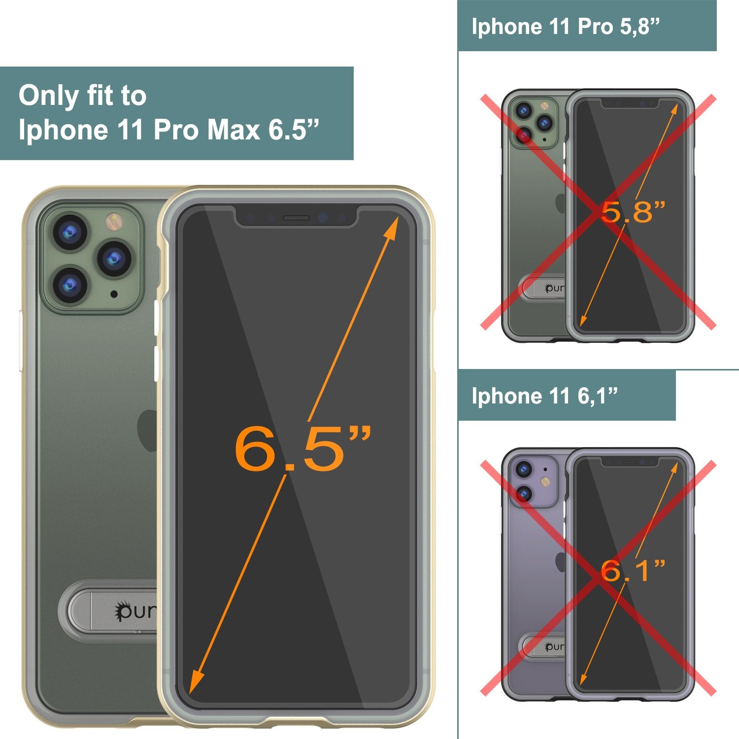 iPhone 12 Pro Max Case, PUNKcase [LUCID 3.0 Series] [Slim Fit] Protective Cover w/ Integrated Screen Protector [Gold] (Color in image: Teal)