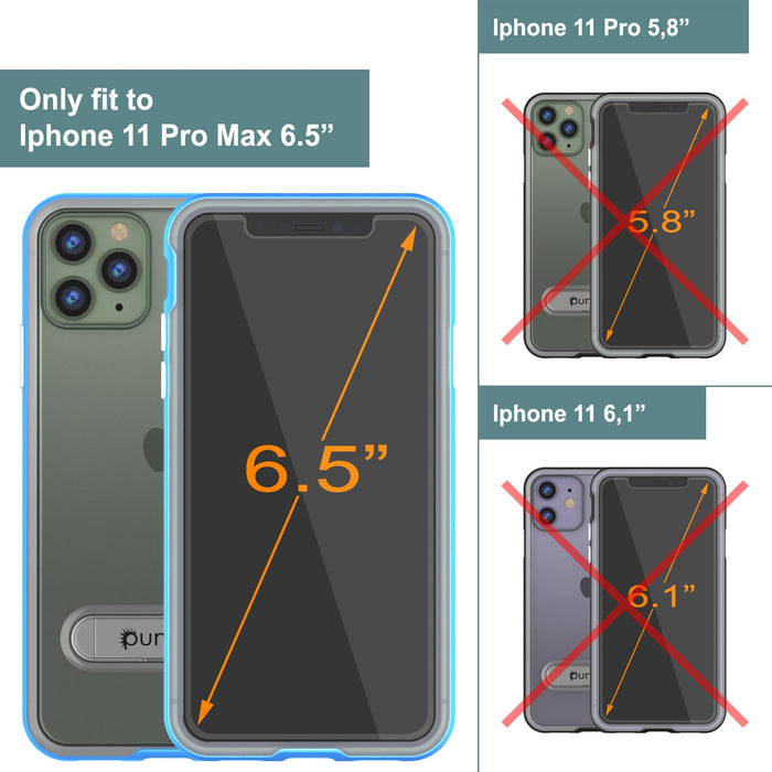 iPhone 11 Pro Max Case, PUNKcase [LUCID 3.0 Series] [Slim Fit] Armor Cover w/ Integrated Screen Protector [Blue] (Color in image: Teal)