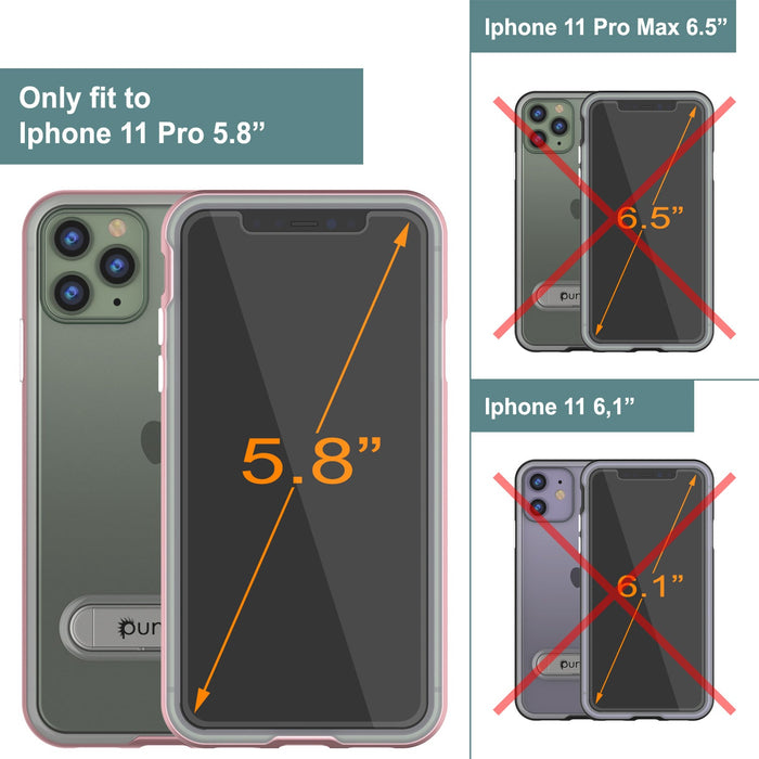iPhone 11 Pro Case, PUNKcase [LUCID 3.0 Series] [Slim Fit] Armor Cover w/ Integrated Screen Protector [Rose Gold] (Color in image: Teal)
