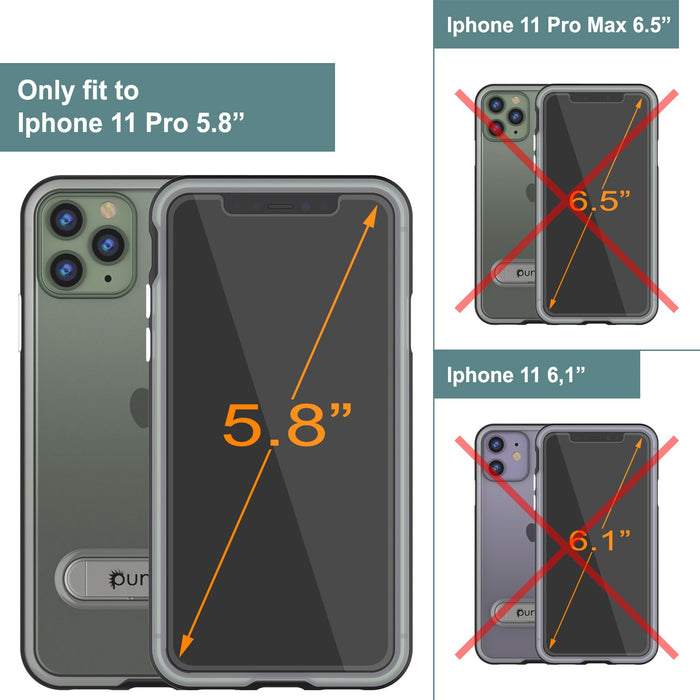 iPhone 11 Pro Case, PUNKcase [LUCID 3.0 Series] [Slim Fit] Armor Cover w/ Integrated Screen Protector [Black] (Color in image: Teal)